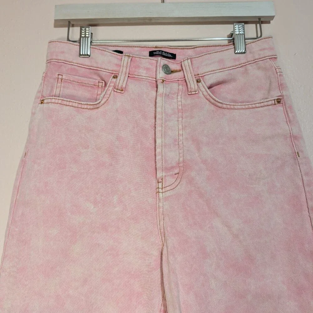 ⭐Wild Fable Women's Jeans Pants Pink Straight High Rise Cotton Blend Size 4⭐ - Picture 4 of 14